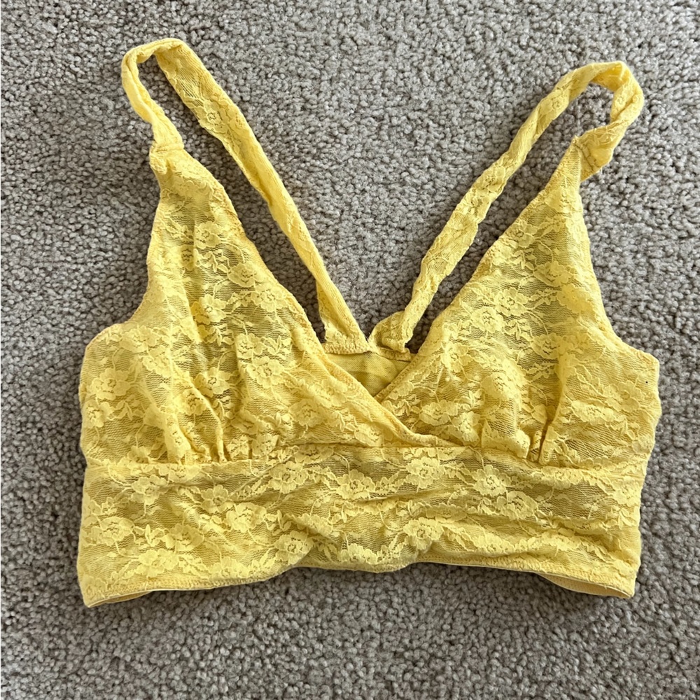 Free People Sunny Yellow Lace Bralette